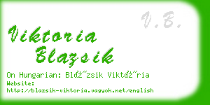 viktoria blazsik business card